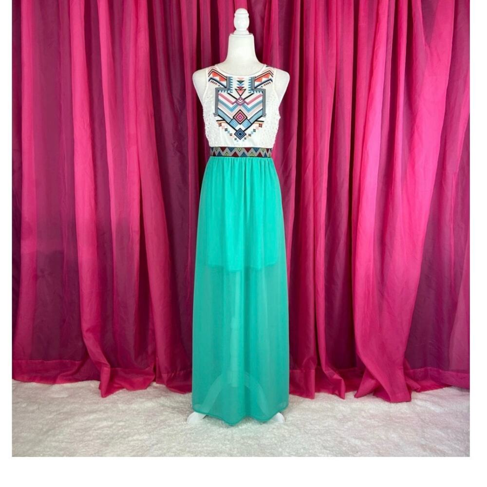 Dearcase embroider waist maxi dress, med